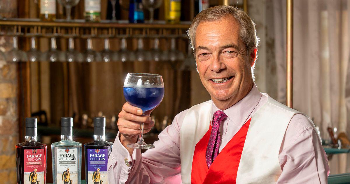 Nigel Farage's partner's company that sells his gin to be struck off owing £11k