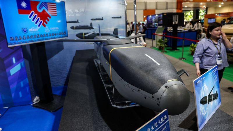 Taiwan unveils first missile jointly developed with American arms company
