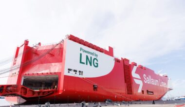 Sallaum Lines marks European debut of LNG dual-fuel PCTC newbuild