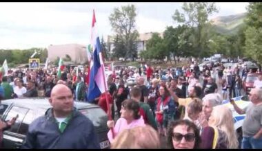 Bulgarian protest against Ursula's visit to the country and NATO's escalation of the war in Ukraine