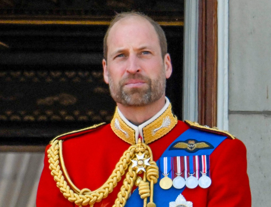 Prince William in uniform on Buckingham Palace balcony