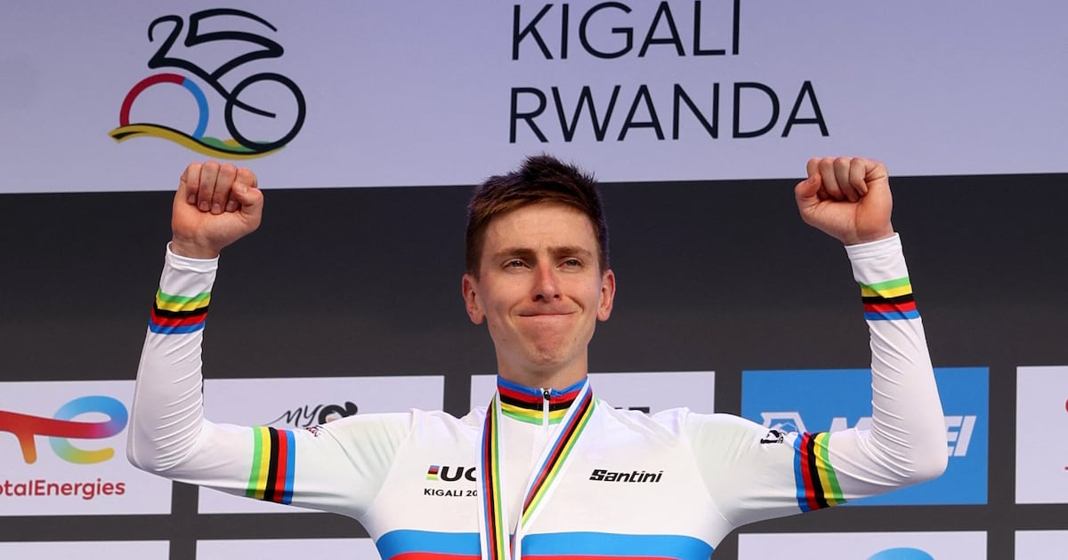 Tadej Pogacar strikes gold again at Cycling World Championships