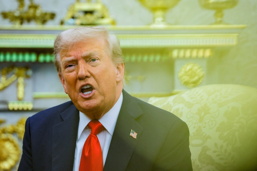 President Donald Trump speaking.