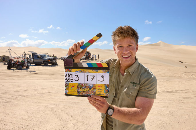 Robert Irwin films a video for Tourism Australia's 'Come and say G'day' campaign. Robert Irwin films a video for Tourism Australia's 'Come and say G'day' campaign.