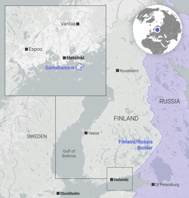 METRO GRAPHICS Santahamina Map