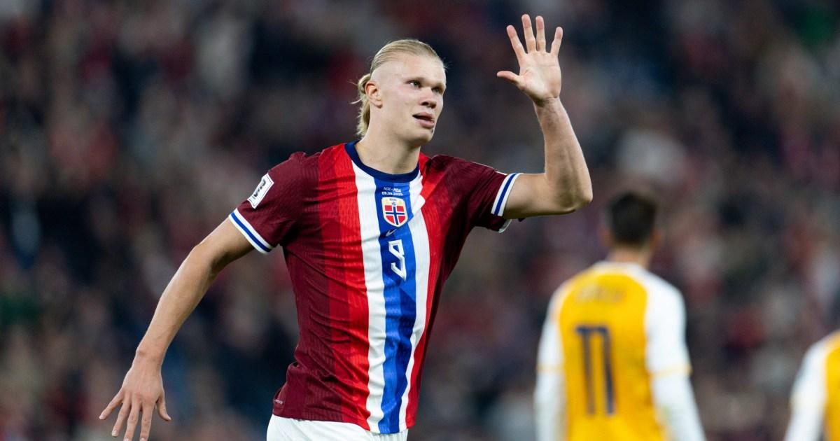 Erling Haaland's class message to Moldova goalkeeper after scoring five goals | Football
