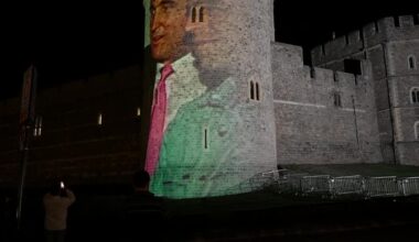 Activists project images of Trump and Epstein onto Windsor Castle during president’s UK visit