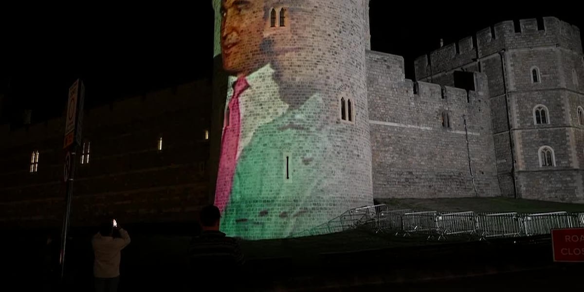 Activists project images of Trump and Epstein onto Windsor Castle during president’s UK visit