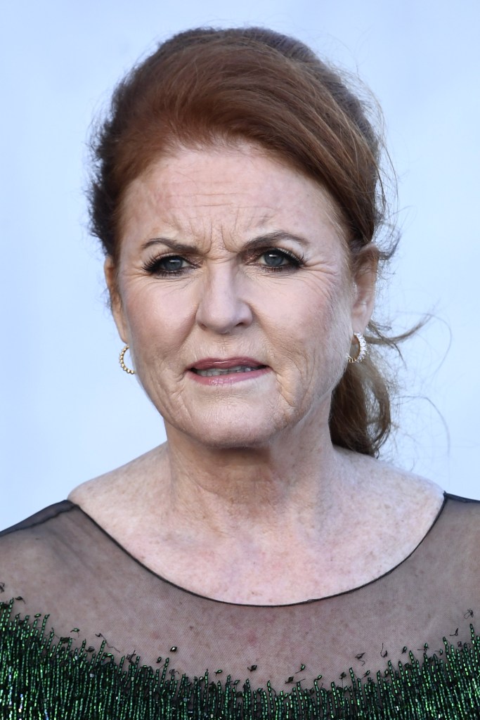 Sarah Ferguson frowning