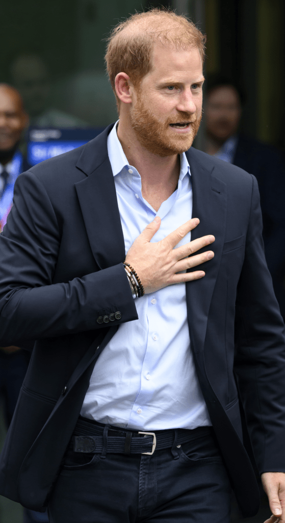 Prince Harry wearing a suit in London
