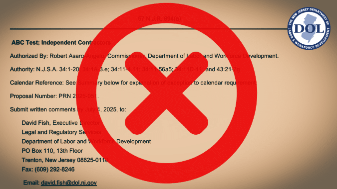 11,688 Pages! Overwhelming Majority of Written Comments Oppose NJDOL Independent Contractor Rule