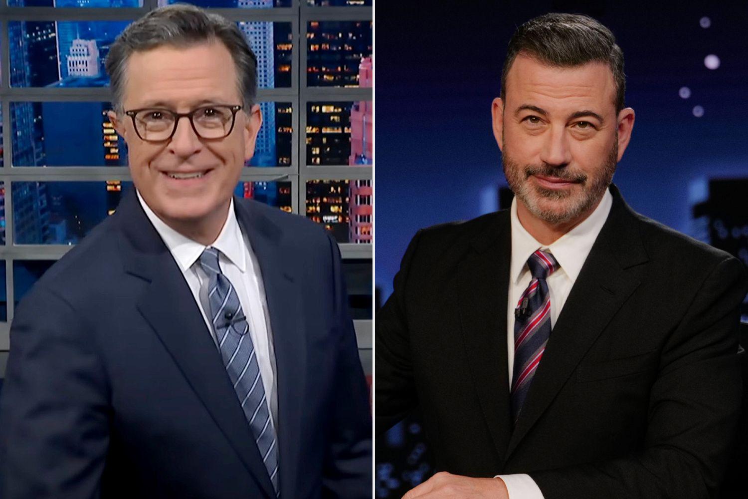 Stephen Colbert Says He's 'So Proud' of Jimmy Kimmel and His Emotional Monologue About 'Free Speech and Unity'
