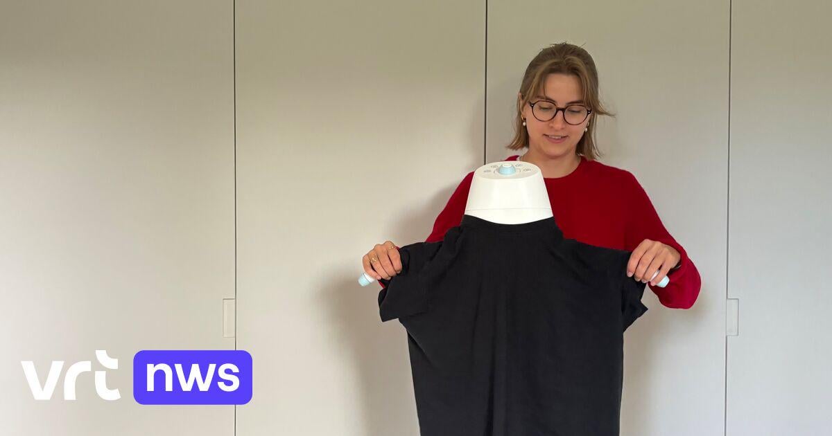 Antwerpse studente wint internationale Award met kapstok die kleren verfrist: "Minder wassen is beter voor het milieu en de kleding zelf" | VRT NWS: nieuws
