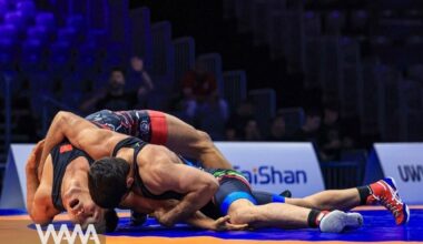 Iranian wrestling World Championships in Croatia Greco-Roman. Social Media / WANA News Agency