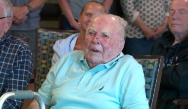 WWII vet turns 105, is saluted by Pete Hegseth