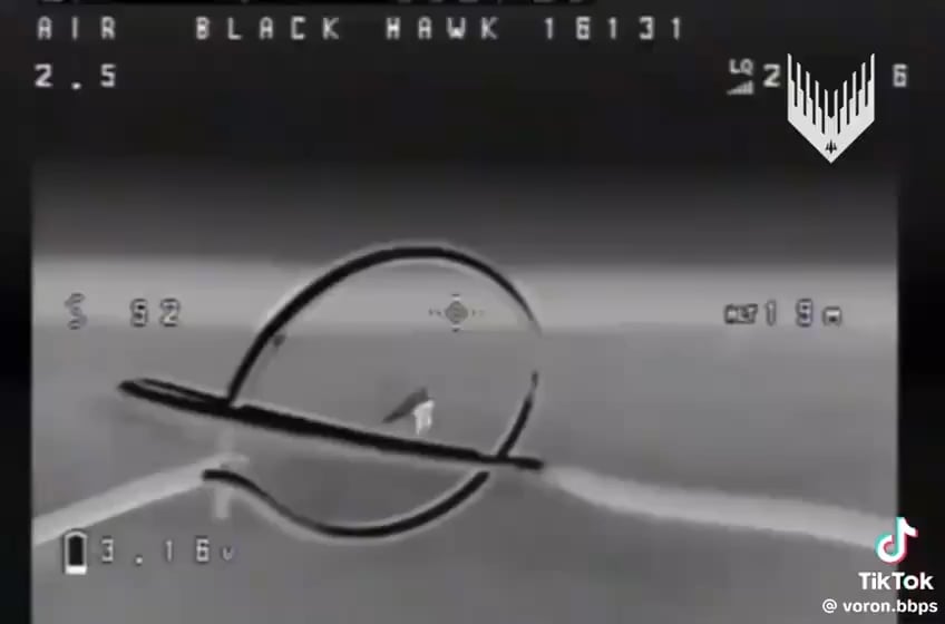 A Ukrainian FPV pilot attacks a Russian soldier wearing an anti-thermal drone protection cloak to advance. Donetsk Oblast.