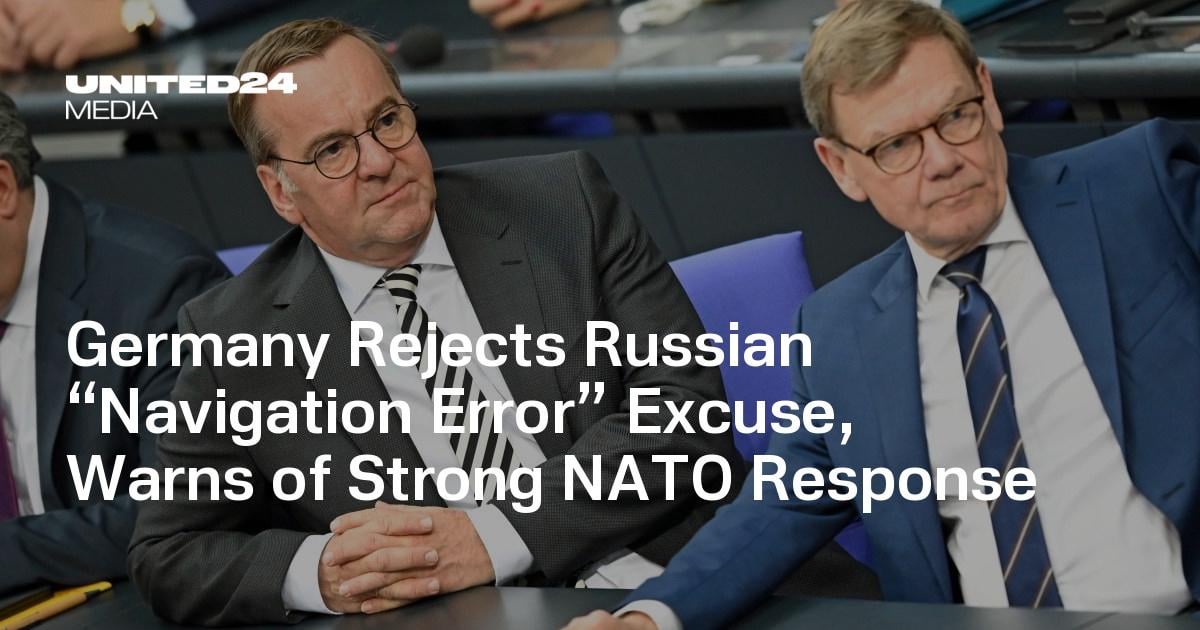 Germany Rejects Russian “Navigation Error” Excuse, Warns of Strong NATO Response
