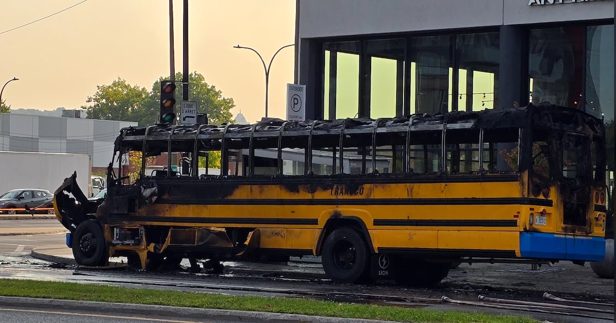 School bus fire in Montreal forces inspection of 1,200 Lion buses, halts service to students - CTV News