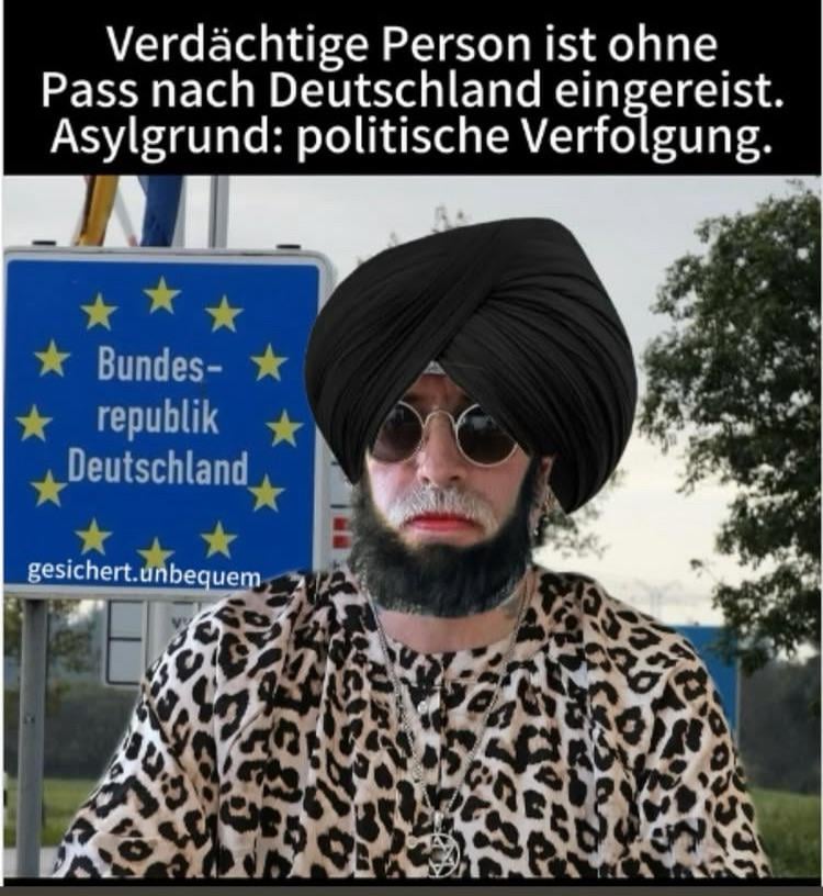 Verdächtige Person eingereist