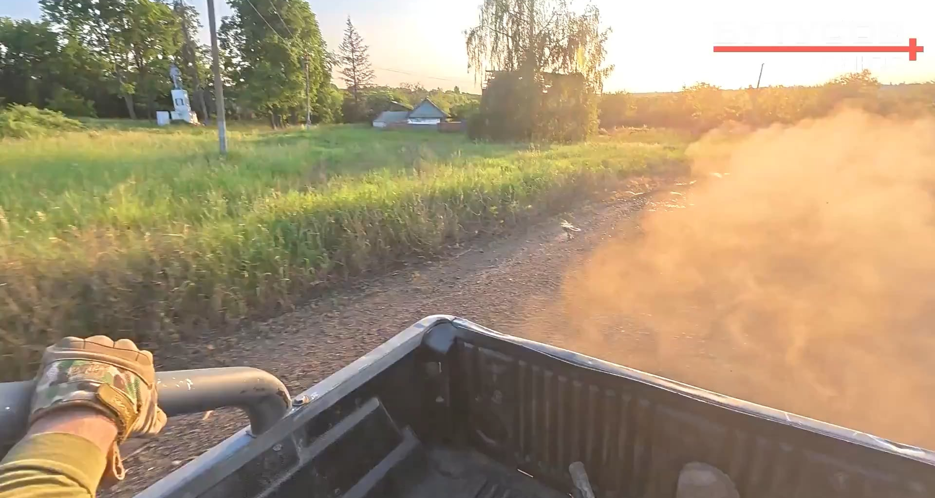 Ukrainian soldier in the back of pickup truck shoots down Russian ambushing FPV drone with a shotgun, Velyki Prokhody, Kharkiv region, 2025