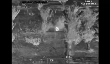 Taliban fighter with AKM vs AH-64 Apache of the US Armed Forces. Hit the thermal imager, one chance in a million and it fell out