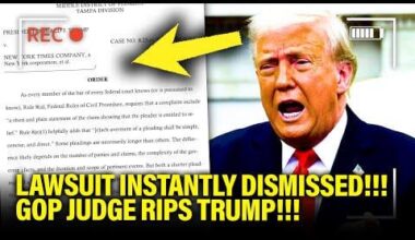🚨Judge INSTANTLY DISMISSES Trump’s NY TIMES LAWSUIT!!!