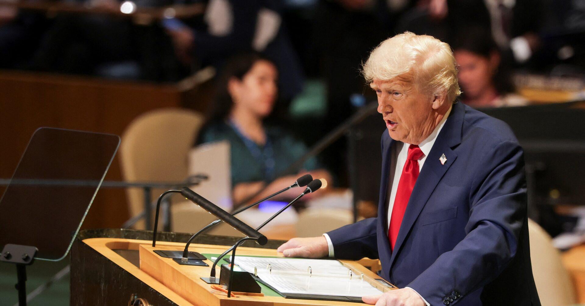 Trump tells UN General Assembly that climate change is a 'con job'