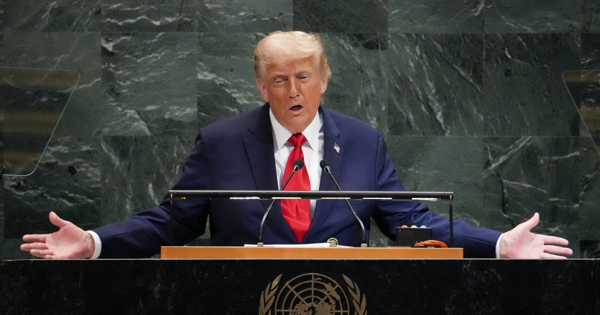 Trump urges Gaza war to end ‘immediately’ in UN General Assembly speech | Donald Trump News