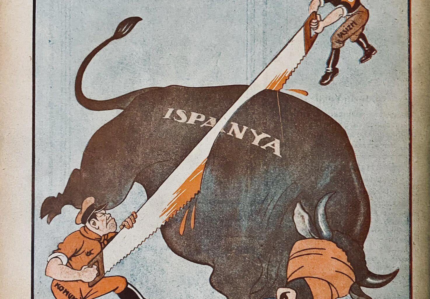 A Turkish cartoon from the 1930s - Europe's Victim "The meat is yours, the bones are mine"
