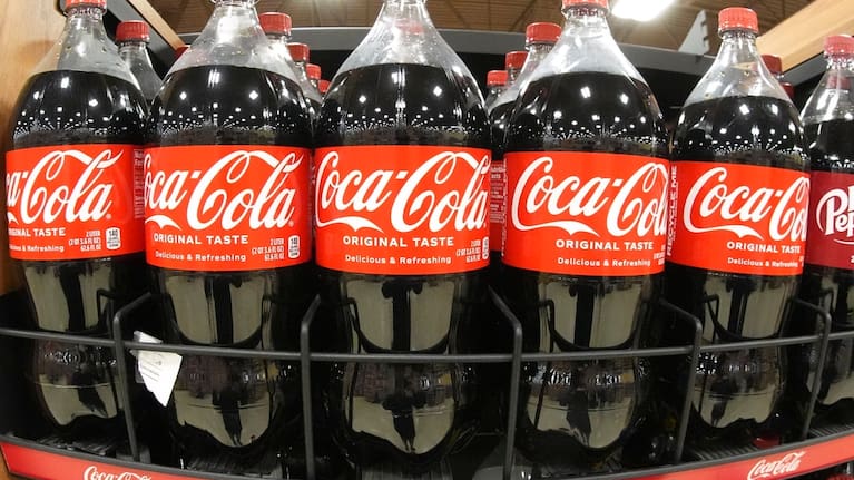 Coca-Cola 2-liter bottles are pictured at a market in Homestead, Pennsylvania.