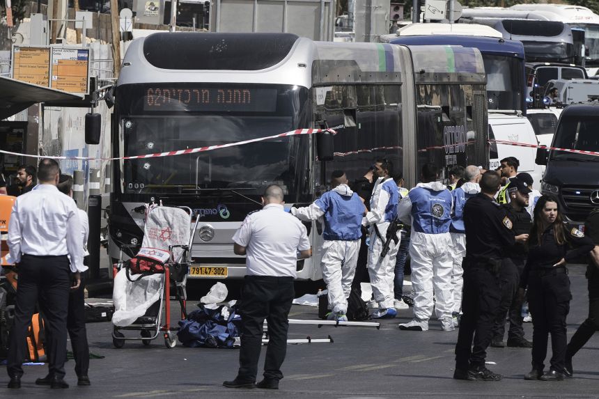 Several weapons, ammunition, and a knife used by the attackers were recovered from the scene, Israeli police said.