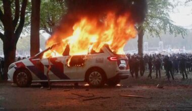Violence erupts at right-wing demonstration in the Netherlands ahead of election