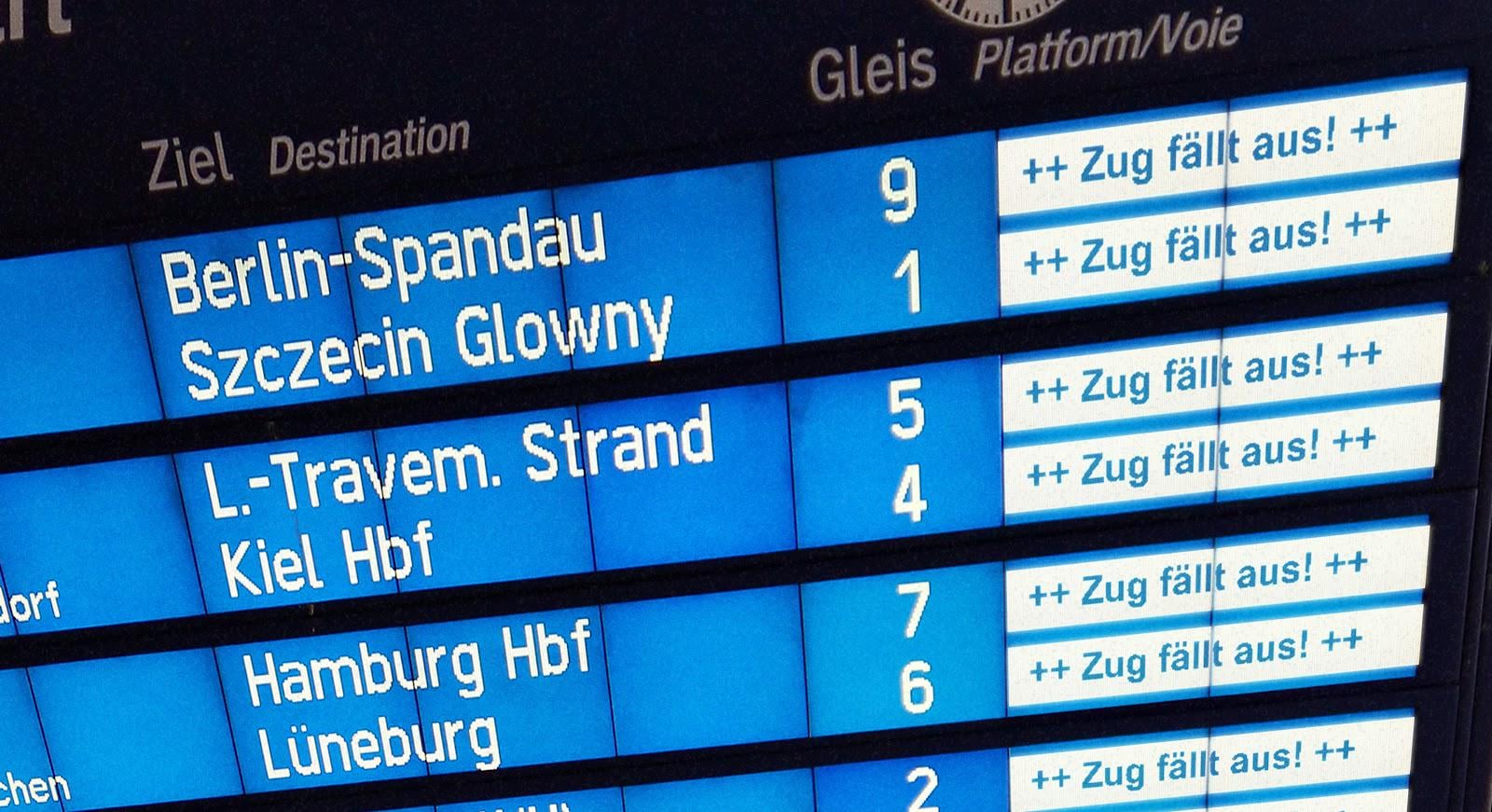 Um Verspätungsquote auf Null zu bekommen: Deutsche Bahn stellt Betrieb komplett ein