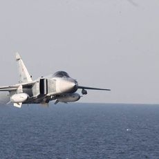 Un bombardier russe, modèle Soukhoï SU-24, en 2016.