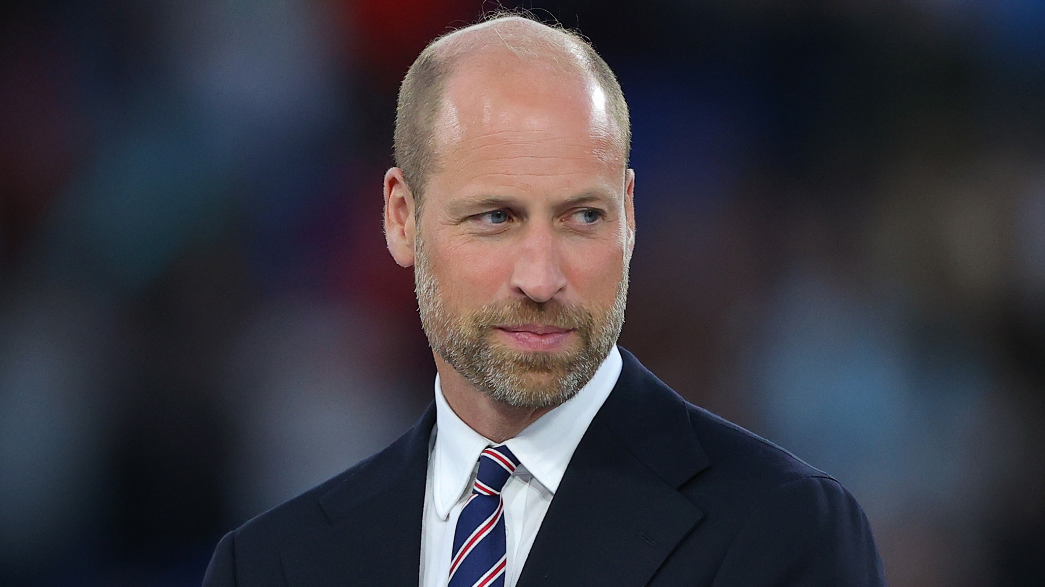 Prince William looks on in the presentation party after the UEFA Women's EURO 2025 Final match between England and Spain at St. Jakob-Park on July 27, 2025