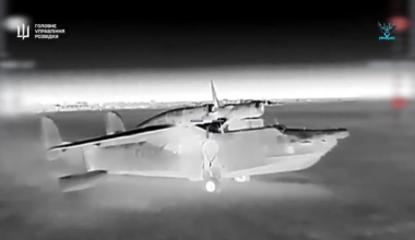 Two Russian Be-12 “Chaika” anti-submarine amphibious aircraft and one Mi-8 helicopter in Crimea was hit by Ukrainian drones in footage published on September 21, 2025 (Posted by “PRYMARY” unit)