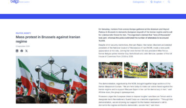 Mass protest in Brussels against Iranian regime