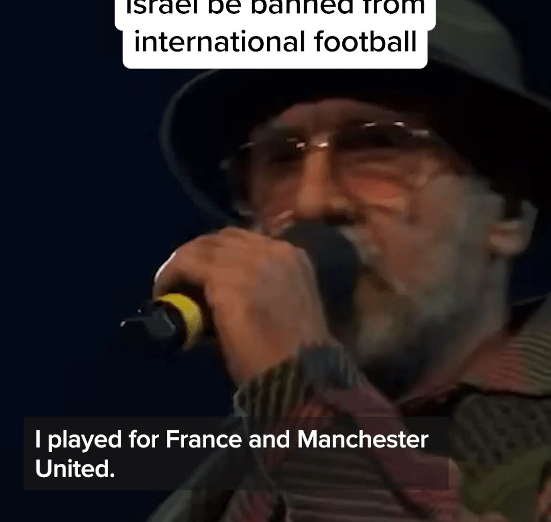 La légende du football Eric Cantona appelle à l'interdiction d'Israël du football international : « La Russie a été suspendue 4 jours après avoir envahi l'Ukraine, Israël joue toujours après 716 jours de génocide »