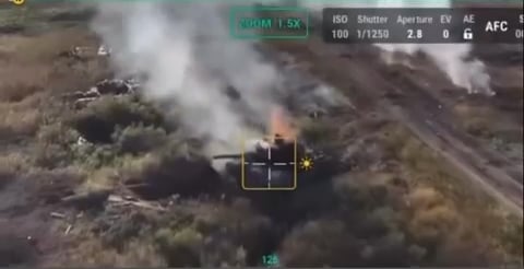 Russian Tanks Ammunition Starts Cooking Off Sept 2025.