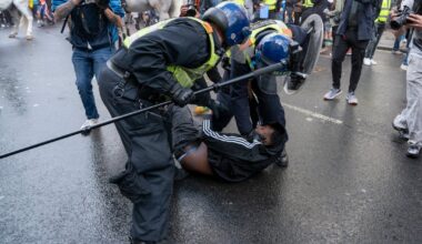 Pictures from both protests in London from Saturday