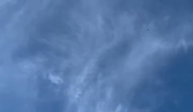 Footage of the shooting down of the "Shahed" UAV by the onboard cannon of F-16.