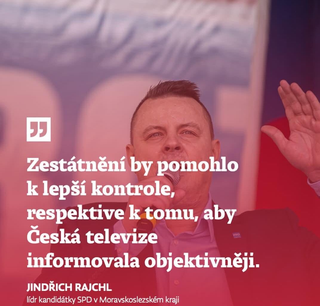 "Když budeme moct určovat, co bude v ČT, tak bude vysílat pravdu" - SPD, největší bojovníci proti cenzuře a totalitě /s