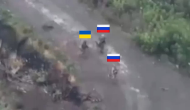 A Ukrainian soldier, pretending to be one of them, kills two Russian soldiers with shots to the head from an automatic rifle near Pokrovsk.