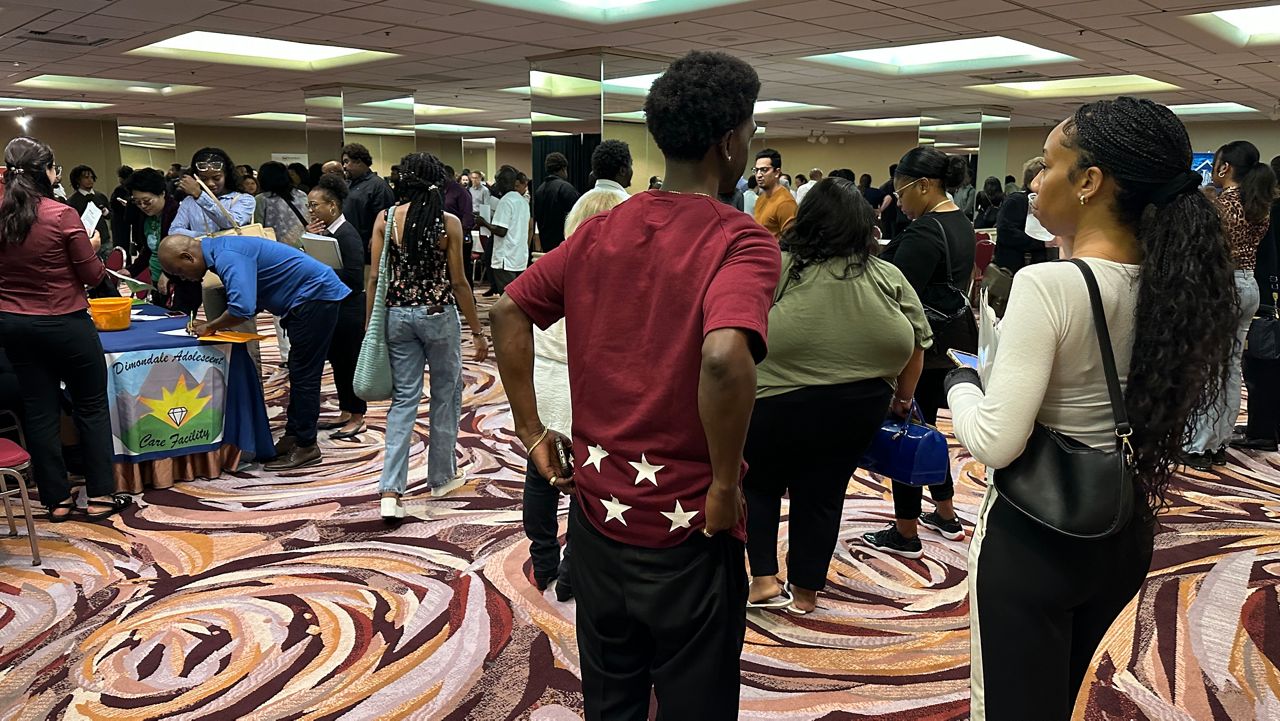 On the job hunt at a local career fair