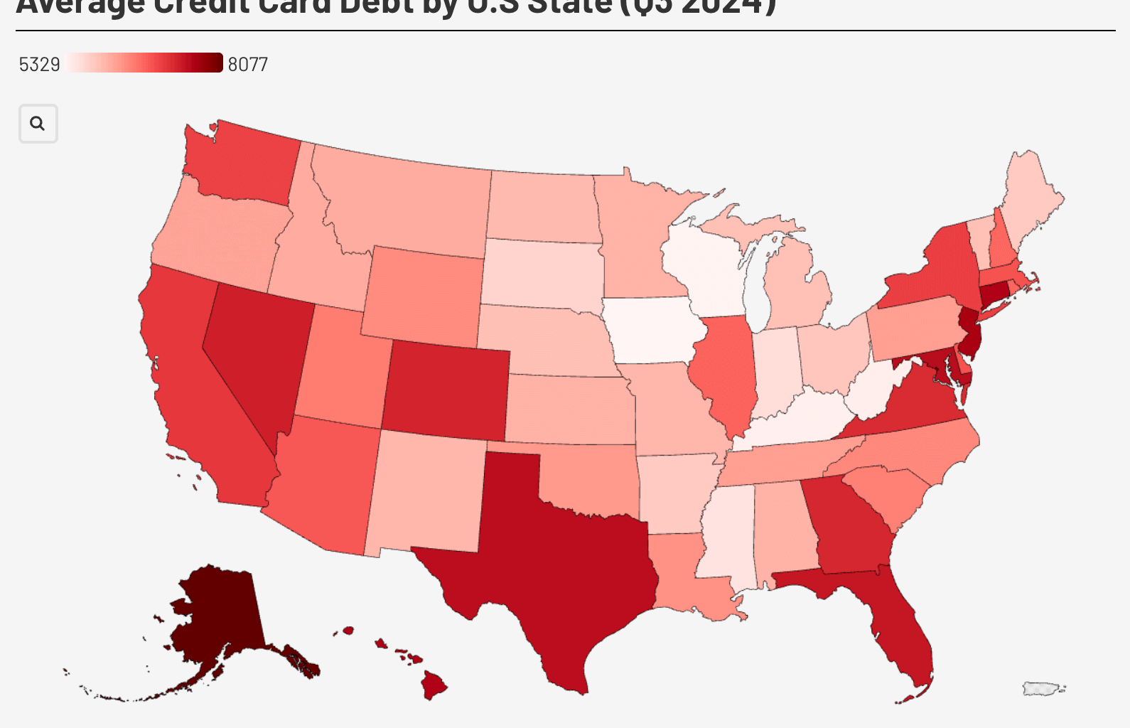 Average Credit Card Debt in every U.S State