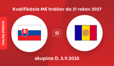 Slovensko - Andorra: ONLINE prenos kvalifikácia ME do 21 rokov 2027 LIVE