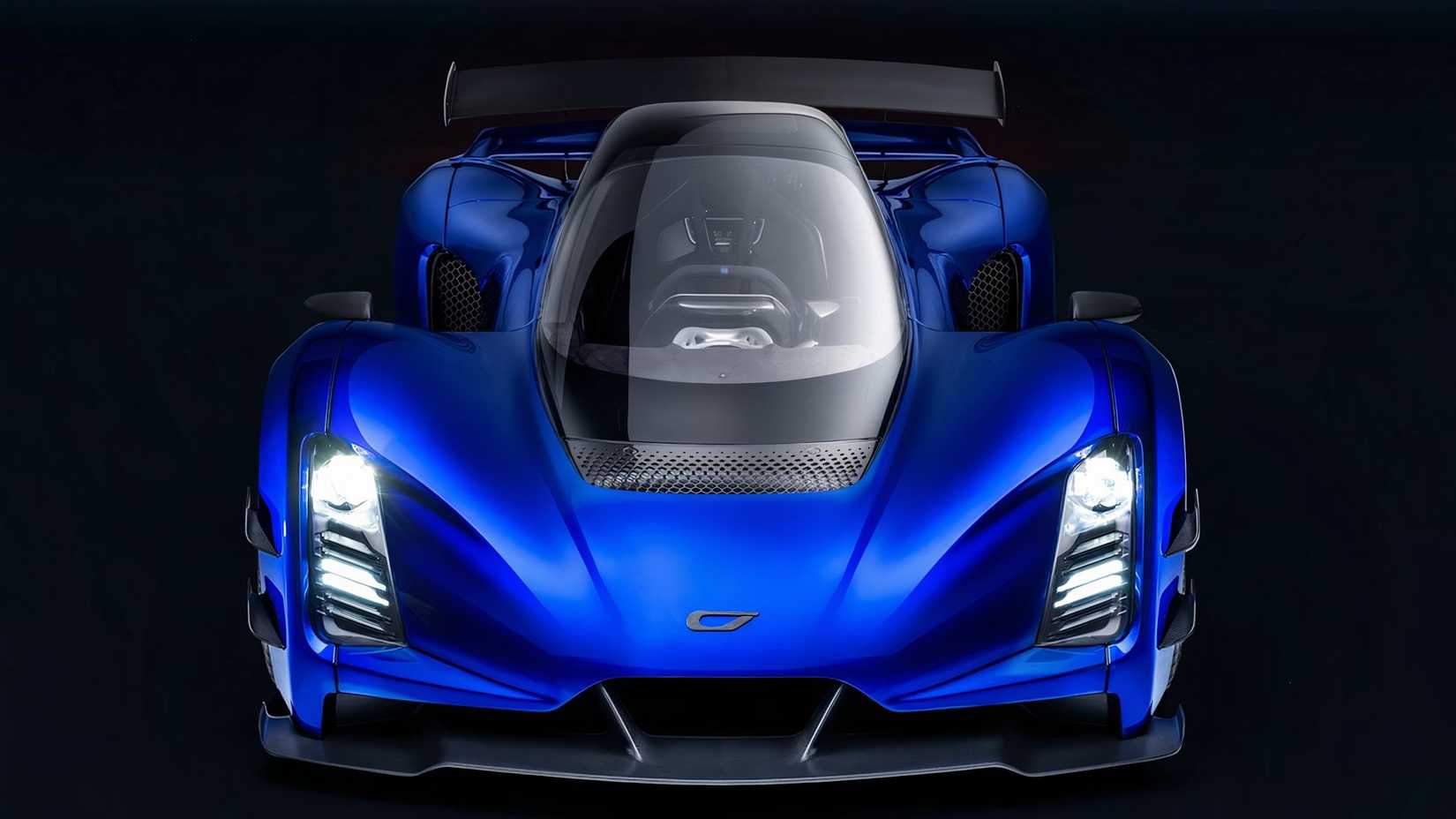 2021 Czinger 21C Blue Front Lights On