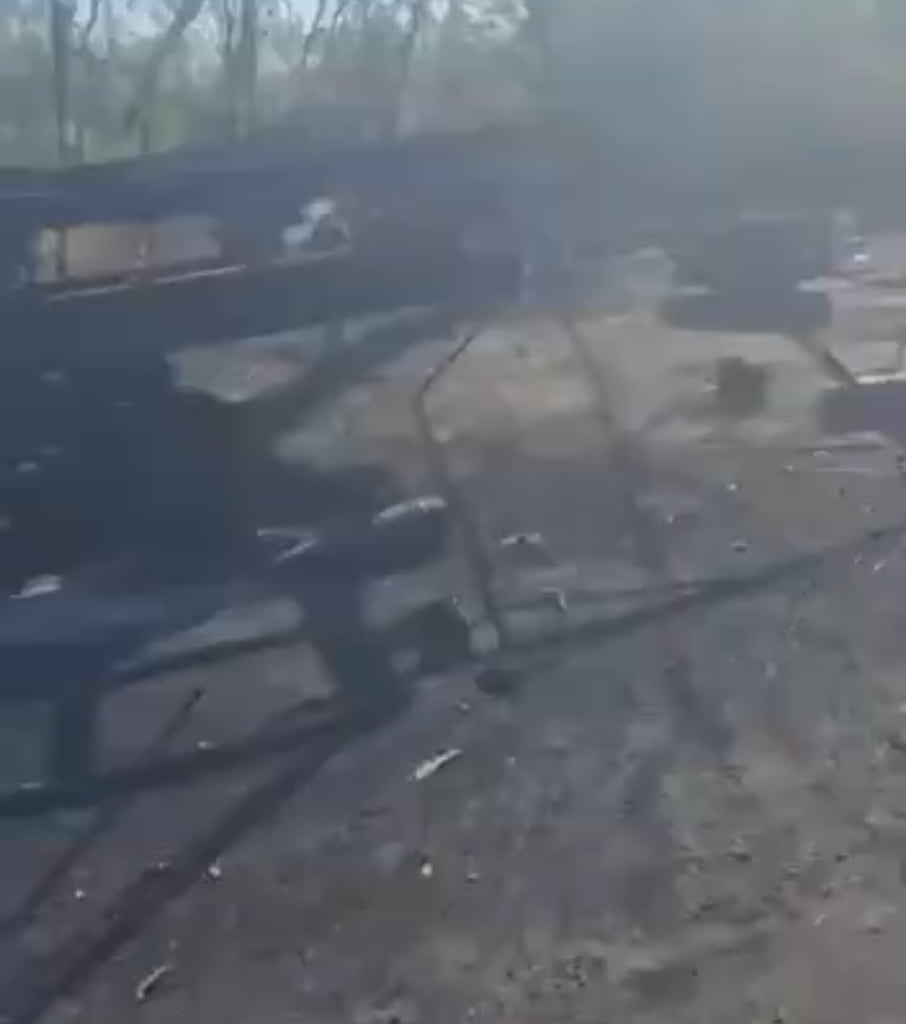 Destroyed russian column