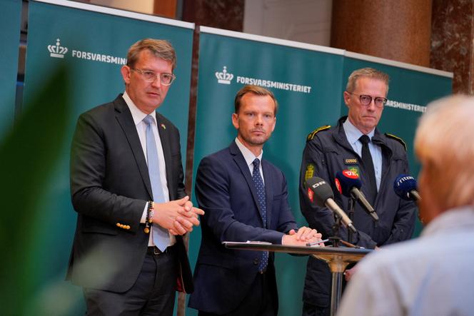Danish Defense Minister Troels Lund Poulsen and Justice Minister Peter Hummelgaard addressed the recent drone activities in Denmark. Copenhagen, September 25, 2025.