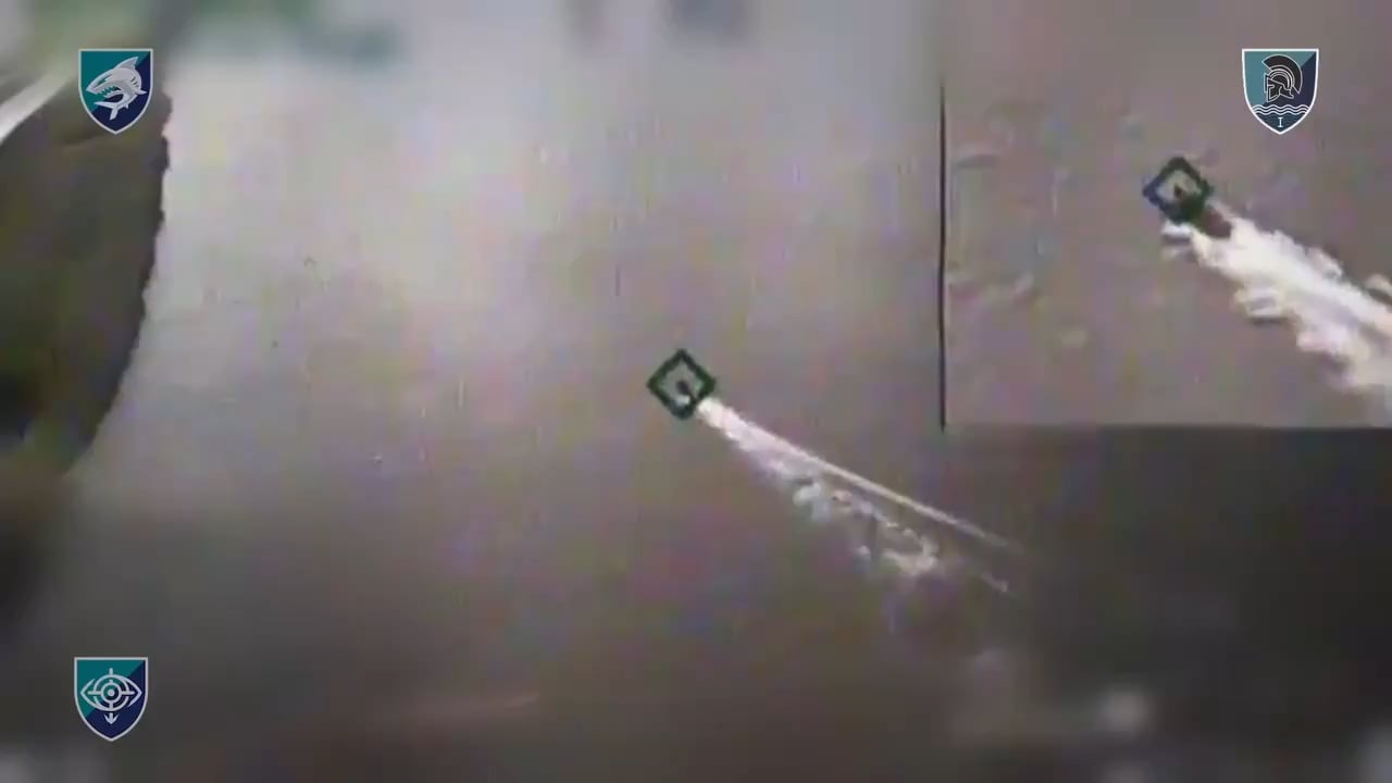 Multiple autonomous Ukrainian FPV drones from the 40th Coastal Defense Brigade hunt down Russian watercraft on the Dnipro River